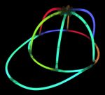 6x Glow in the Dark Caps, Mixed Colour Glow Hats for Parties Festivals Glowtopia