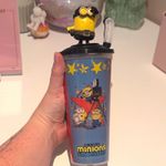 Illumination Minions Character Tumbler Cup with Straw & Minion Figure Topper