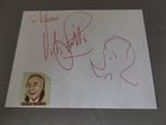 7" x 5" WHITE PAPER PAGE HAND SIGNED BY VICTOR SPINETTI - FILM TV ACTOR