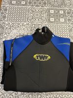 TWF Men's Wetsuit 3mm Full Length Black Blue Size UK Large 