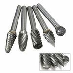 5pcs/set Head Tungsten Carbide 12MM Rotary Point Burr Die Grinder 6mm Shank Bit