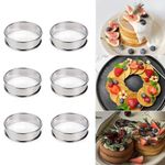 6pcs Crumpet Rings Baking Ring Pastry Rings Muffin Cooking Rings for Baking UK