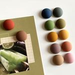 10 Nordic Fridge Magnets Frosted Round Plastic Whiteboard Note Holders Home Deco