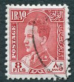 IRAQ 1934-8 8f scarlet SG177 used NG King Ghazi #C01
