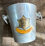 Veuve Clicquot Silver Metal Champagne Ice Bucket Ring Handles Vintage Retro