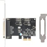 PCIE Parallel Port Card LPT Printer Adapter DB25 for Windows MAC Linux