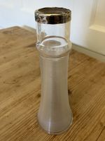 EDWARDIAN MATCH STRIKER RIBBED GLASS LONDON SILVER TOP CIRCA 1907 TAPER HOLDER