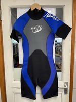 SA Child’s Shorty Wetsuit in Blue/Black. 14-16yrs Kids XXL Size. Good Condition
