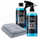 Car Waterless Wash & Wax Kit Gloss Shine Carnauba Wax Showroom Cleaner Cleaning