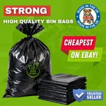 HEAVY DUTY BLACK THICK REFUSE SACKS RUBBISH BAGS BIN LINERS UK MADE