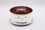 Vintage Sterling Silver Mounted Wine Drinks Coaster Hallmarked Birmingham 2004