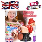 Santa Automatic Bubble Machine Electric Christmas Funny Fart Bubble Toy Gifts