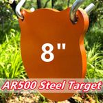8'' 10mm Thick AR500 Steel Gong Target Hanging Shooting Target for Outdoor Shoot
