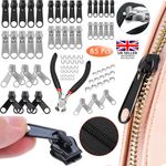 85pcs Fix Zipper Replacement Metal Quickly Instant Repair Kit Zip Slider Tools