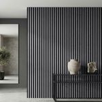 4PCS Acoustic MDF Slat Wood Decorative Wall Panelling For Home Interior 2400x600