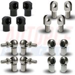 4X BALL-JOINT EYELET BALL FEMALE END FITTINGS M6-M8-M10 UNIVERSAL GAS STRUT HEAD