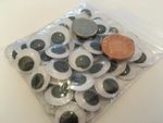 15mm googley googly wibbly wiggly wobbly craft eyes, self adhesive 50 Pack