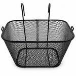 Bike Bicycle Handlebar Carry Basket Shopping Metal hook Black 20L Storage