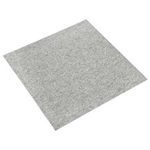 Carpet tiles 20pc Light Grey 50x50cm 100% Polypropylene Modular Indoor Wipeable