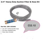 3/4" Jetwash / Pressure Washer Suction Hose & Filter  For Honda gx - Interpump