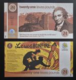 25 x UK - Lewes 21 Pound UNC Local Currency 4th Issue 2020-25 Banknote Lot