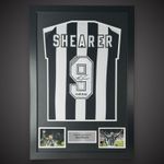 Framed Alan Shearer Hand Signed Newcastle Football Shirt With COA  £275