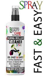 Derma Roller Cleaner Steriliser Tools Make up Brush Surface 50ml Spray UK 