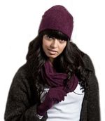 Ladies Girls Mabel Supersoft Chenille Fashion Warm Winter Beanie Scarf Set