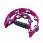 Handheld Tambourine Double Row Handbell Ergonomic Handle Grip Tambourine For KTV