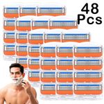 48X Razor Blades Men for Gillette Fusion Blade Refills for 5 Proglides UK