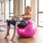 45-75cm Fitness Exercise Ball Yoga Gym Swiss Pregnancy Birthing Anti-Burst +Pump