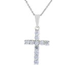 Gorgeous 5.00 Ct Certified Diamond Cross Necklace