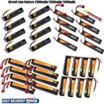 30C 2000mAh 11.1V LiPo Hobby Airsoft Battery Mini Tamiya Connector Rechargeable