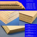 BROWN CORRUGATED CARDBOARD SHEETS A5 A4 A3 A2 A1 A0  SINGLE AND DOUBLE WALL