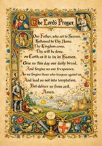 THE LORD'S PRAYER - OUR FATHER WHO ART IN HEAVEN CHRISTIAN UNFRAMED A4 PRINT 094