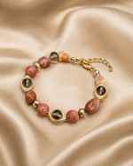 Smoky Quartz & Goldstone Bracelet