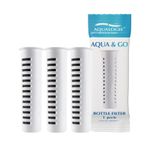 3x  Sports Water Filter Cartridge for Aqualogis Aqua&Go Dafi Solid Bottle