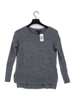 Tahari Women's Jumper S Grey Acrylic with Wool Crew Neck Pullover