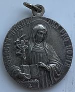 St Angela / St Ursula Medal - Sterling Silver Antique Replica