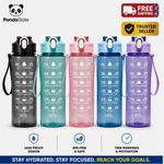 Sports Water Bottle Gym Travel Drinking Leakproof Bottle With Straw BPA-Free UK
