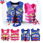 Child Life Jacket Swimming Kids Floating Swim Zip Vest Buoyancy Aid Jacket UK v