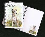 Whippet Dog Notebook/Notepad + small image on each page Designed by Starprint