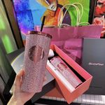 Starbucks x Blackpink Rhinestone Bling Rose Gold Tumbler Mug Limited Edition
