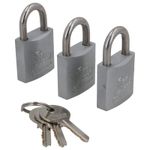 Marine Padlocks Stainless Steel Shackle 30mm 3pc Keyed Alike Boat Sea Lock