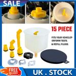 Spill Proof Radiator Coolant Filling Funnel Kit 15pcs Cooling System Fill Kit UK