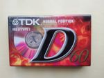 TDK  D60 Audio Cassette Tape IECI/Type I, Normal Position, Dynamic, Sealed