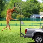 Truck Hunting Hoist Rack, Adjustable Height 198-256cm, 400 lbs Capacity w/Winch