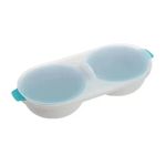 Egg Cooker Boiler Double Cup Poacher Eggs Cookware Steamer Maker Poach Microwave