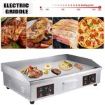 Commercial Electric Griddle Kitchen Hot plate Countertop Plancha BBQ Grill Bacon