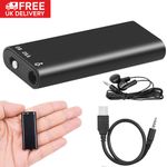 Mini Pocket Voice Activated Recorder Audio Sound Record Device 8GB MP3 Player UK